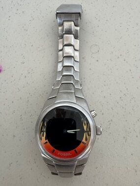 Fossil Big Tic flame watch. Pre-owned